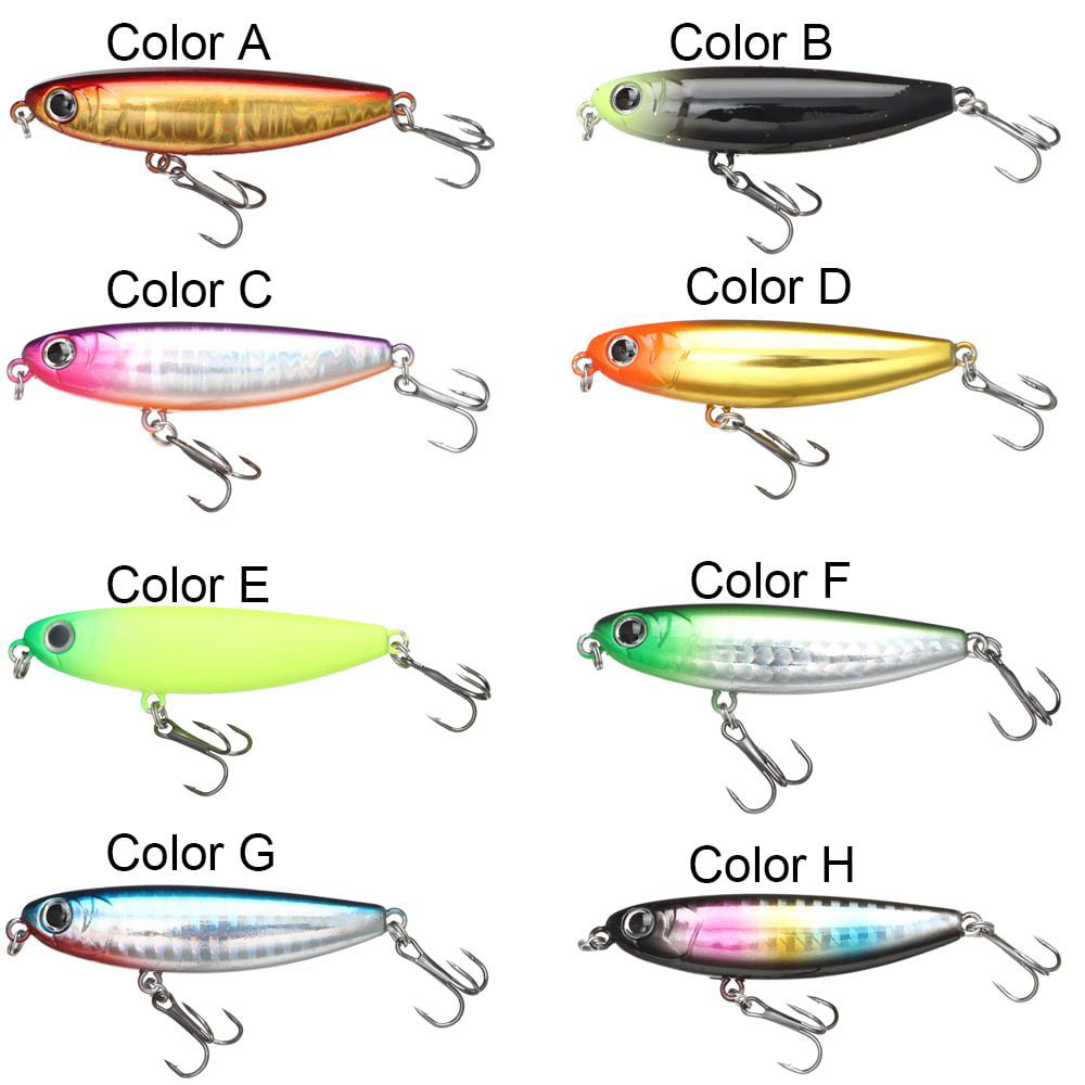 60mm/6g Stream Micro Water Surface Pencil Bait Fake Bait Lure Bait Bionic Fishing  Lure COLOR C 