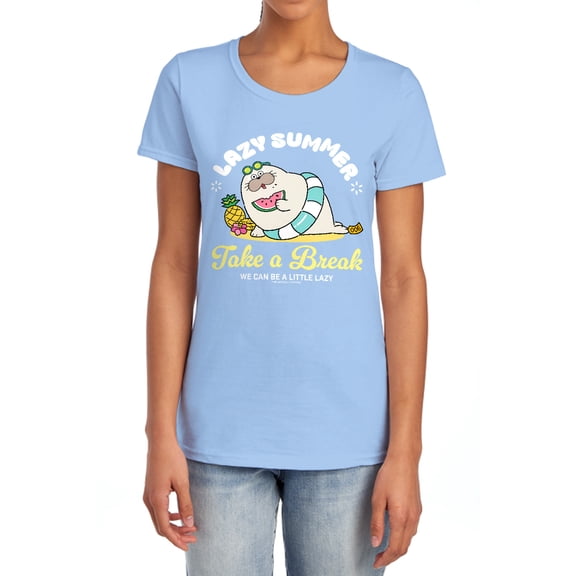 Sealook Take a Break Women's T Shirt, Light Blue, Medium