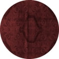 thumbnail image 1 of Ahgly Company Machine Washable Indoor Round Oriental Red Modern Area Rugs, 6' Round, 1 of 4
