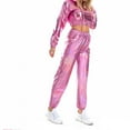 thumbnail image 4 of Fesfesfes Women Pant Fashion Holographic Streetwear Club Cool Shiny Causal Pants, 4 of 9