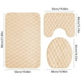 thumbnail image 3 of Bathroom Sets Foam Bath Mat Set Bathroom Rugs for 3 Pcs Toilet Mats Soft Comfortable Water Absorption Nonslip Thickmachine Washableeasier To Dry, 3 of 9