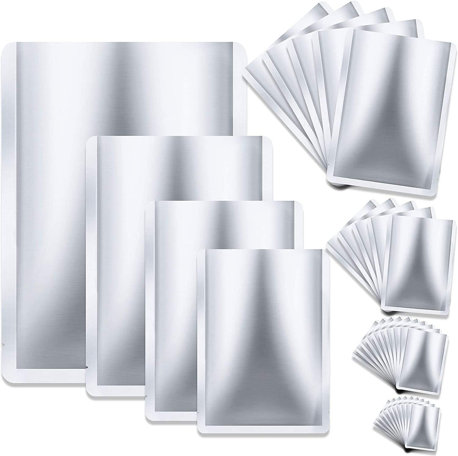 Clearance Silver Finish Heavy-Duty Aluminum Mylar Bags in Various Style & Size 
