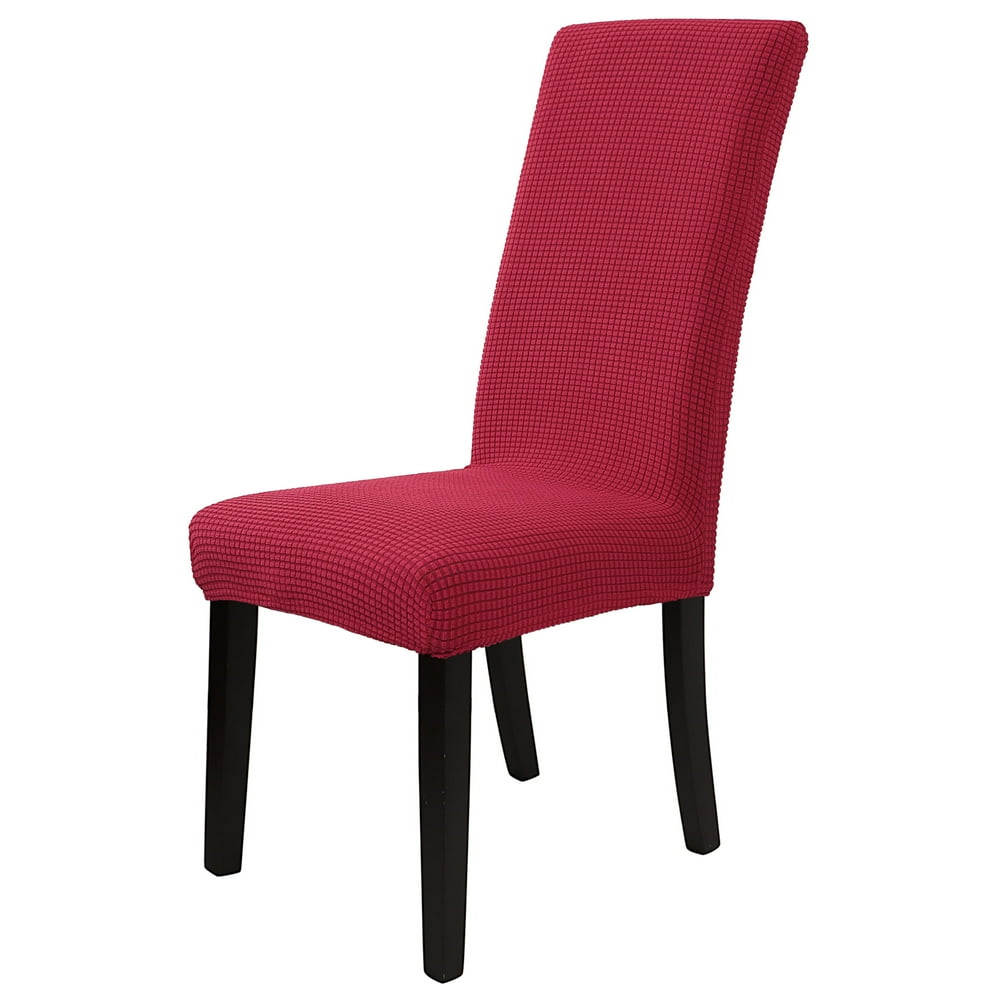 Unique Bargains Knit Spandex Seat Cover for Dining Chair Red Walmart