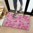 thumbnail image 2 of Pink Paisley and Floral Pattern Door Rugs,Washable Non Slip Door Mats Indoor,Decorative Door Mats,Entry Mat Indoor for Entrance,Bedroom,Kitchen,Bathroom,16"x24", 2 of 6