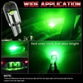 thumbnail image 5 of GREEN T10 194 LED Bulbs for Instrument Gauge Cluster Dash Light W/ Sockets Pack of 5, 5 of 12