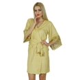 thumbnail image 1 of Bimba Women Lace Bride Bridesmaid Ready Robe Kimono Sleeve Short Coverup Robes, 1 of 6