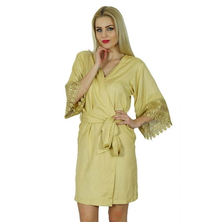 

Bimba Women Lace Bride Bridesmaid Ready Robe Kimono Sleeve Short Coverup Robes
