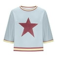 thumbnail image 7 of WRKEKC Short Sleeve Shirts for Women, Summer T-Shirts for Women, Women's Summer Casual Comfortable Printed Round Neck Short Sleeve Tops, 7 of 7