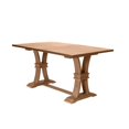 thumbnail image 4 of Table à Manger Extensible en Bois Rustique Naturel avec Feuille de 18 Po, 4 of 5