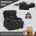 thumbnail image 2 of Felizpace Oversized Power Lift Recliner Chairs for Elderly with Heat and Massage, Dual Motor Infinite Position Recliner, Headrest Adjustment & Hidden Storage, Polyester, Dark Gray, 2 of 9