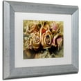 thumbnail image 2 of Trademark Fine Art "Painted Old Roses" Canvas Art by Lois Bryan White Matte, Silver Frame, 2 of 4