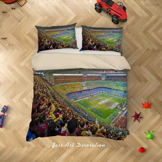 Housse de Couette 3D AC Associazione Calcio Milan Person Spectator Seats Ensemble Literie