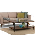 thumbnail image 2 of Simpli Home Skyler 48 inch Wide Solid Mango Wood Industrial Coffee Table in Dark Cognac Brown, 2 of 7