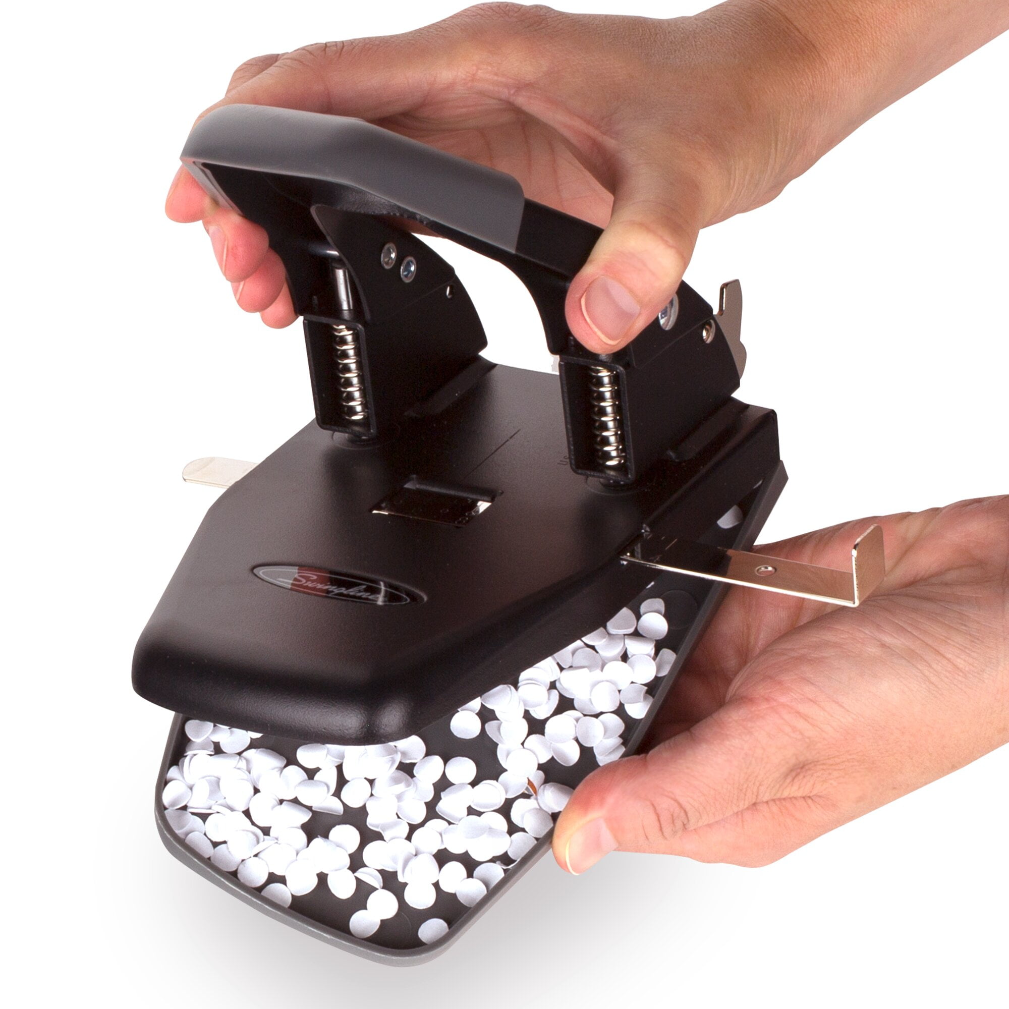 Swingline Comfort Handle 2-Hole Punch, 50% Easier, 1/4" Hole Size, 28 Sheets