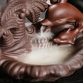 thumbnail image 4 of 1pc Creative Purple Clay Beach, Wave, Coconut Tree and Dolphin Design Backflow Incense Burner Home Decor Craft (Without Incense）, 4 of 6