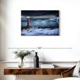 thumbnail image 3 of Elephant Stock Lighthouse Beam In Storm Wall Art - Horizontal Canvas Wall Art - Living Room Wall Decor - Nautical Canvas - Blue And Red Decor - 30" x 20", 3 of 8