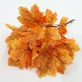 thumbnail image 2 of Mdesiwst Artificial Maple Leaf with Stem,UV Resistant Indoor Outdoor Faux Leaves Branch Fall Fake Floral Arrangement Decoration, 2 of 8