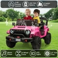 thumbnail image 4 of M optimized 24V Ride On Toys for Big Kids, 2 Seater Ride On Truck, 4WD Adjustable Car Body, 3 Adjustable Speeds, Built-in Music Player, Kids Electric Car with Easy Assembly, 4 of 7
