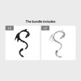 thumbnail image 1 of Exaggerated Dragon's Lure Earrings - Removable Dark Flying Dragon Design for Creative Flair, 1 of 5