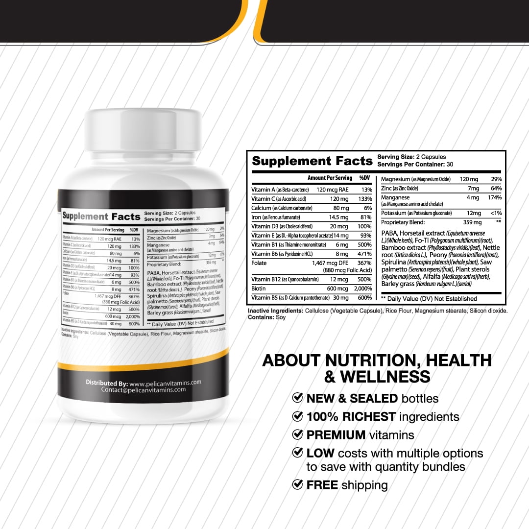 Folifort- Hair Growth & Hair/ Follicles Treatment- 60 Capsules- Dr. Pelican