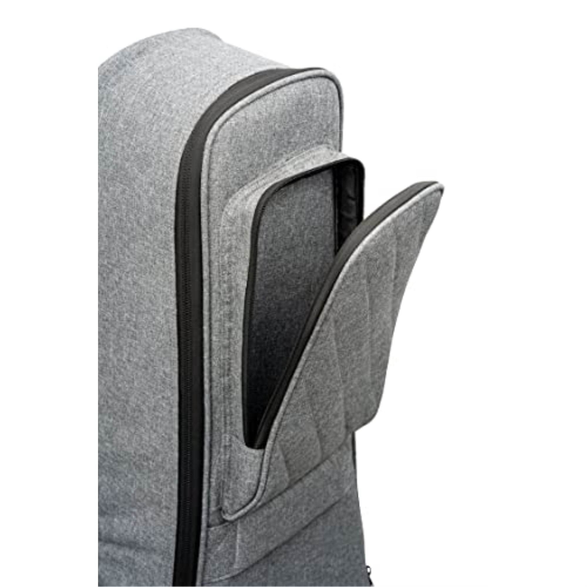 Acoustic Dreadnought Guitar Premium Deluxe Bag - 20 mm Soft Padding - 2 Accessory Pockets - Grey