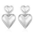 thumbnail image 1 of Pendientes de acero inoxidable de nicho de tendencia de moda para mujer, pendientes de 18 quilates con forma de lazo, 1 of 6