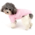 thumbnail image 4 of Jersey polar para perros/gatos pequeños, abrigos de invierno cálidos, jersey para mascotas, chaqueta para cachorros, camisa, sudadera (rosa, M), 4 of 5