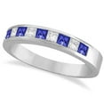 thumbnail image 2 of Channel Set Tanzanite Wedding Engagement Eternity Band Ring 925 Sterling Silver Gemstone Jewelry For Women Gift, 2 of 5