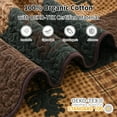 thumbnail image 5 of Bedduvit Lodge Cabin King Size Quilt - 100% Cotton Quilt Set, Brown Hunter Green Plaid Lightweight Bedspread for King Beds, Bear Tree Animal Rustic Farmhouse Bedding Set with 2 Pillow Shams, 5 of 11