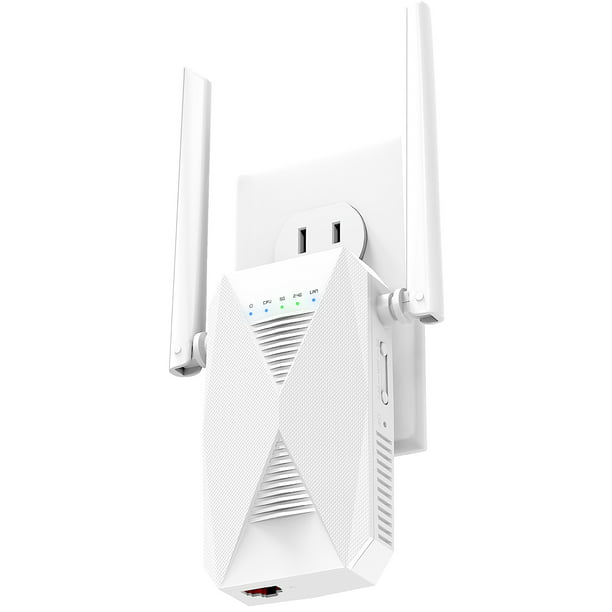WiFi Range Extender - 2023 - 1.2 Gigabit Dual Band Signal Booster, up to 3000sq.ft - 5 GHz/2.4 GHz, Internet Repeater, 30+ Devices, Indoors/Outdoors, One-Click Set Up, Ethernet Port - Walmart.com