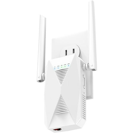 WiFi Range Extender - 2023 release - 1.2 Gigabit Dual Band Signal Booster, up to 3000sq.ft - 5 GHz/2.4 GHz, Internet Repeater, 30+ Devices, Indoors/Outdoors, Easy One-Click Set Up, Ethernet Port