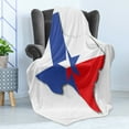 thumbnail image 4 of Texas Star Soft Flannel Fleece Throw Blanket, Outline of the Texas Map American Southwest Austin Houston City, Cozy Plush for Indoor and Outdoor Use, 70" x 90", Violet Blue Vermilion, by Ambesonne, 4 of 5