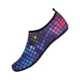thumbnail image 2 of HTHLVMD Quick-Dry Water Shoes, Square Pattern Aqua Socks, Water Shoes Women's Men's Outdoor Beach Swimming Aqua Socks Quick-Dry Barefoot Shoes Surfing Yoga Pool Exercise, Purple 6, 2 of 3