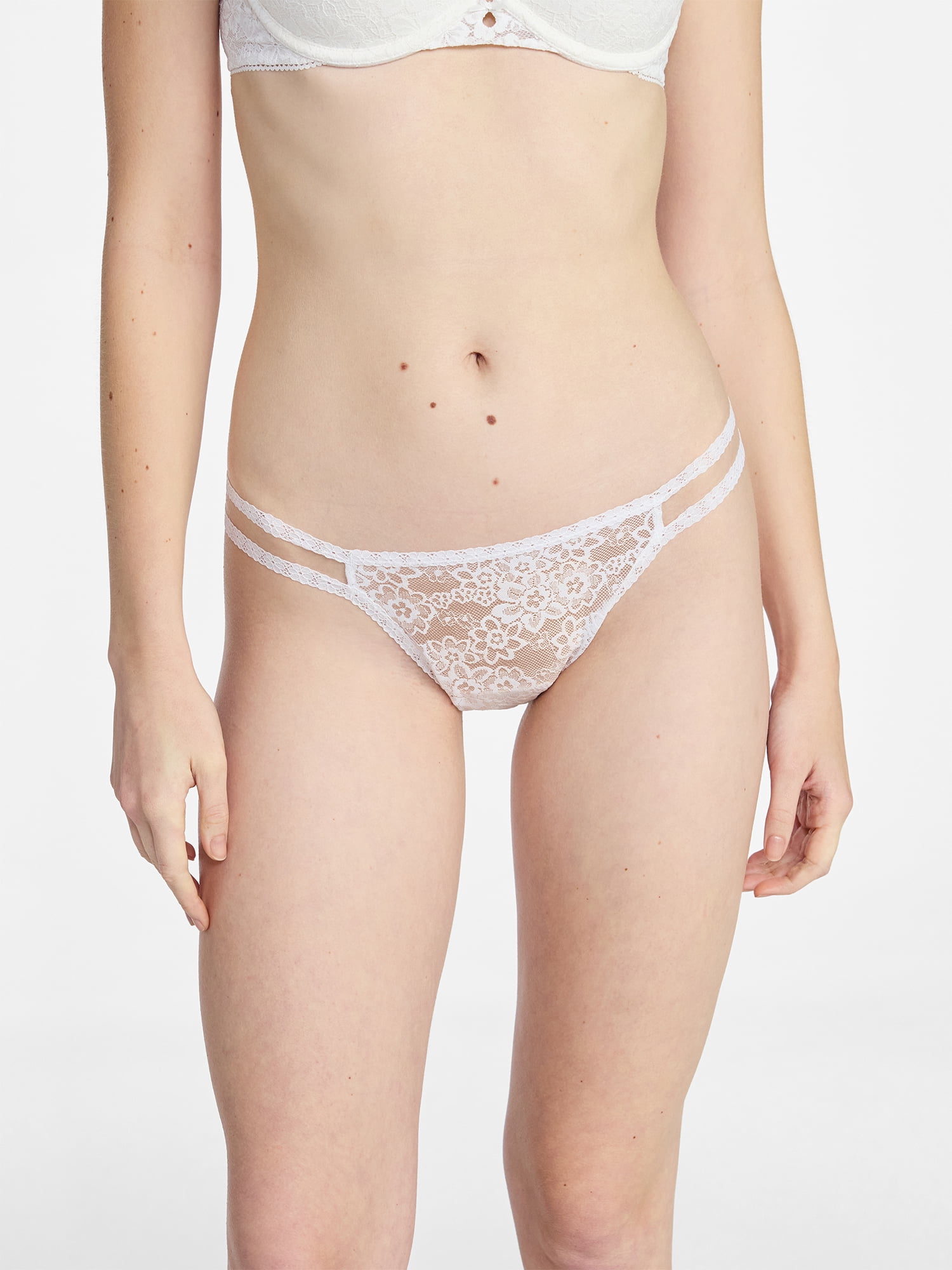 No Boundaries Strappy Lace Cheeky Panties, 3-Pack, Women's, Sizes XS-XXXL