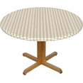 thumbnail image 1 of Round Fitted Tablecloth 48 Inch, Beige Gingham Elastic Fitted Round Table Cover Fitted Table Clothes Spill Proof Tabletop Covers Cloth Table Cover for Restaurant, Picnic, Indoor and Outdoor Dining, 1 of 1