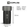 thumbnail image 3 of Corloq EDC120 Rugged Compact Waterproof Storage Tactical Belt Molle Pouch Accessory, High Strength Zytel, Blk Body, Gry Cap, 3 of 7
