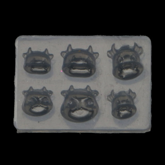 Techinal Keychain Epoxy Resin Mold Mini Cute Cow Necklace Pendant Silicone Mould DIY Crafts Jewelry Casting Tool