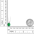 thumbnail image 2 of Gem Stone King 14K White Gold Green Nano Emerald Pendant Necklace for Women (2.75 Cttw, Gemstone May Birthstone, Oval 11X9MM, With 18 inch Chain), 2 of 4