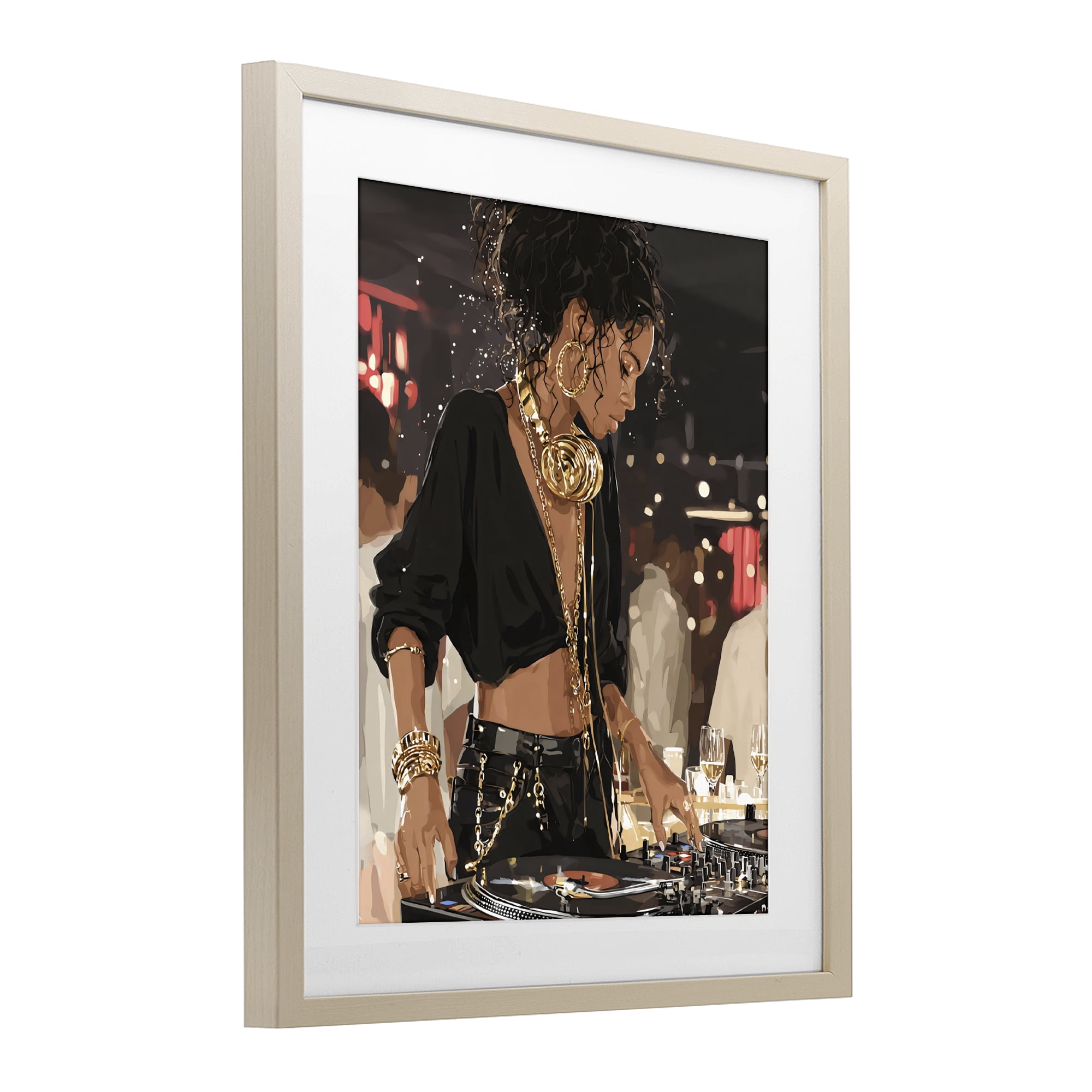 Stupell Industries Touches Of Gold DJ Birch Framed Print Under Glass, design by Franklyn Gregory