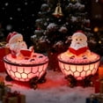 thumbnail image 4 of Lámpara nocturna LED de Papá Noel en bañera de burbujas navideña, 4 of 7