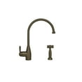 thumbnail image 3 of Queenhaus Single Lever Faucet with a Long Gooseneck Spout, Solid Single Lever Handle and Solid Brass Side Spray - Polished Chrome, 3 of 3