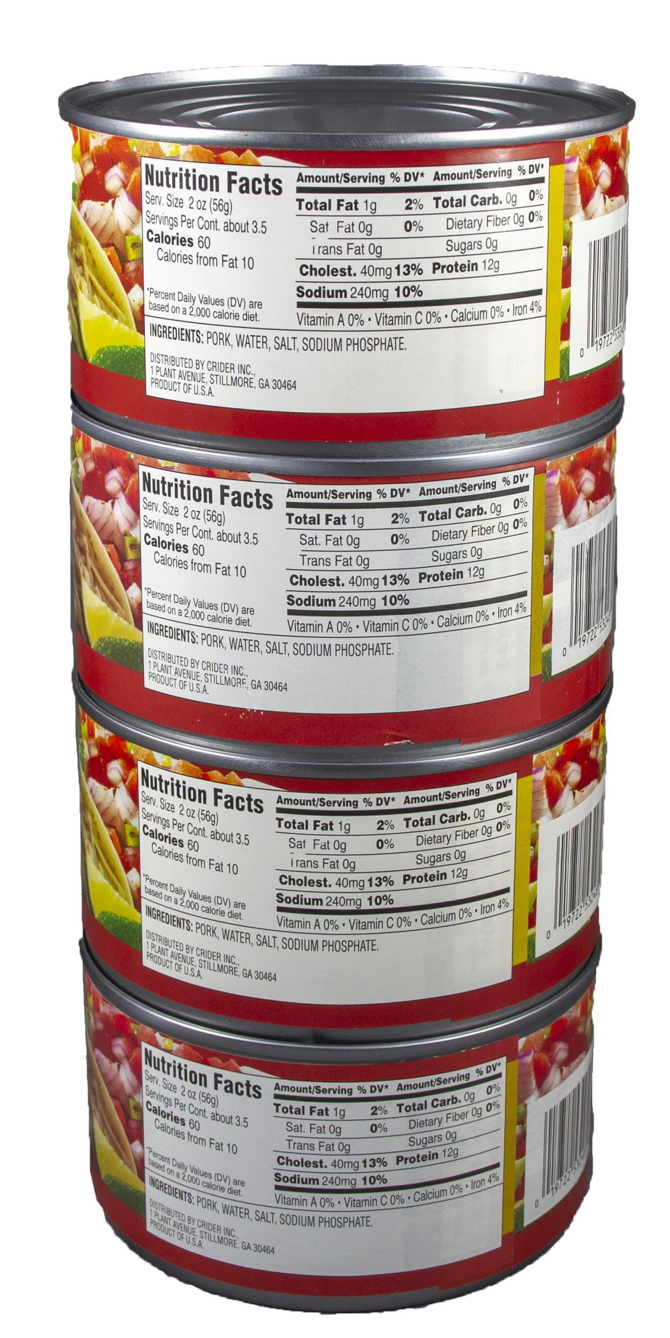 [Pack of 4] Harvest Creek Pulled Pork In Water, 12 oz (340 g)