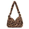 thumbnail image 1 of Bolso de mano grande para mujer con estampado retro de felpa para hombro y axilas (H), 1 of 6