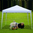 thumbnail image 3 of SEGMART 10 x 10 Canopy Tent for Patio Garden, Sunshade Outdoor Gazebo BBQ Shelter Pavilion, for Party Wedding Catering Gazebo Garden Beach Camping Patio, White, S10667, 3 of 9