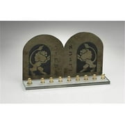 Lions of Judah II Menorah- Iridescent Gold