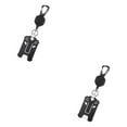 thumbnail image 4 of Shengyu Snap Separation Badge Holder Easy And Convenient Accessory Extendable Steel Cord Card Holder black 2Set, 4 of 6