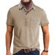 thumbnail image 2 of Men'S Fashionable Lapel Color Blocking Shirt Casual Long Sleeve Top M, 2 of 5