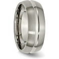 thumbnail image 5 of Chisel Titanium Brushed and Polished 8.2mm Grooved Band - Ring Size 13.5-4.6gm, 5 of 8
