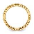 thumbnail image 2 of 925 Sterling Silver Gold Wave Stackable Ring Curved, 2 of 7