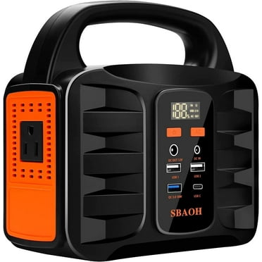 SBAOH Portable Power Station, 155Wh 42000mAh Outdoor Generator Solar with 110V/150W AC Outlet,Power Box Camping